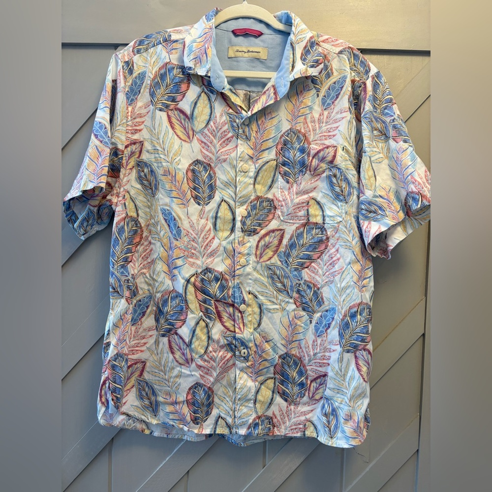 Men’s Tommy Bahama Pastel Hues Leaf Print Shirt